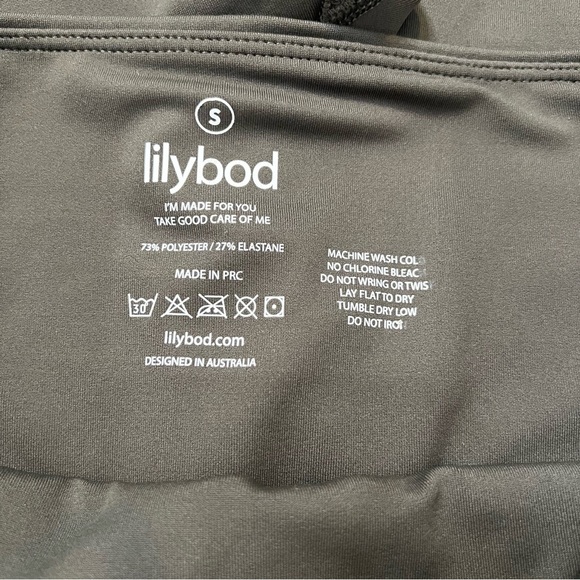 Lilybod Ace Full-Length Leggings in Olive/Colorblock. Size Small. - Picture 7 of 10